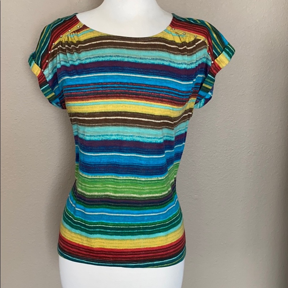 Studio JP Multi color Style short sleeve top